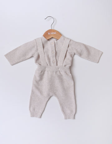Knitted Overall With Suspenders BR